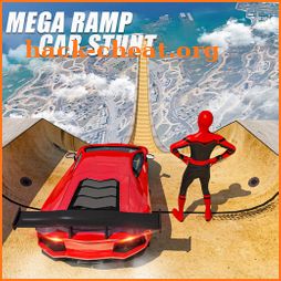Crazy Superhero Car Stunts - Mega Ramps Car Races icon