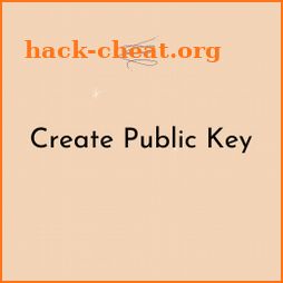 Create Public Key icon