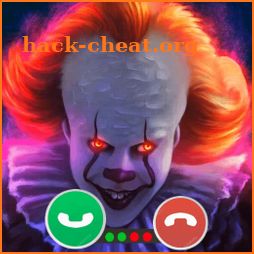 Creepy Pennywise video call bad killer clown prank icon