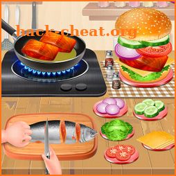 Crispy Fish Burger Recipe - Girls Cooking Game icon