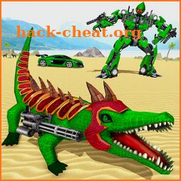 Crocodile Robot Car Transforming Robot Games icon