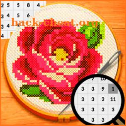 Cross Stitch Coloring By Number-Pixel Art icon