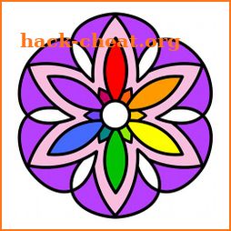 Cross Stitch Coloring Mandala icon