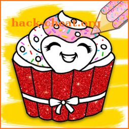 Cupcakes Coloring Book Pattern icon