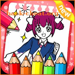 Cure of smile prety doki coloring book icon