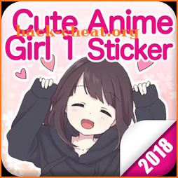 Cute Anime Girl 1 Sticker Packs For WhatsApp icon