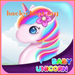 Cute Baby unicorn - little pony pet care game icon