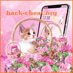 Cute Basket Flower Cat Theme icon