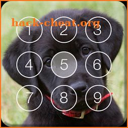 Cute Black Labrador Puppies Screen Lock icon