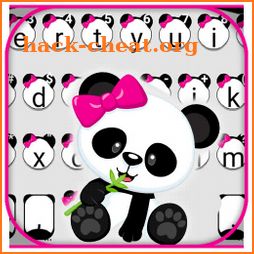 Cute Bowknot Panda Keyboard Theme icon
