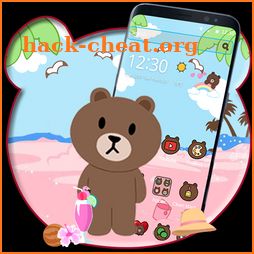 Cute Brown Bear Beach Theme icon