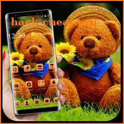 Cute Brown Stuffed Teddy Bear Theme icon