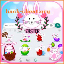 Cute Bunny Easter Emoji Stickers icon