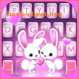 Cute Bunny Love Keyboard Theme icon