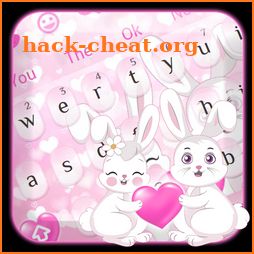 Cute Bunny Pink Love Keyboard icon