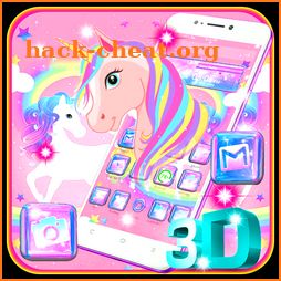Cute Cartoon Colorful Unicorn Theme icon