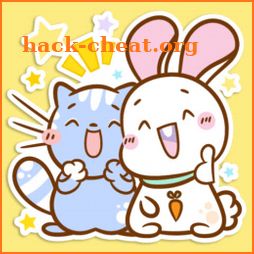 Cute Cat, Bunny & Girl Stickers - WAStickerApp icon