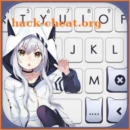 Cute Cat Girl Keyboard Background icon