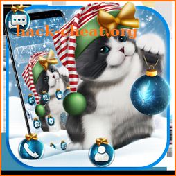 Cute Christmas Snow Cat Theme icon