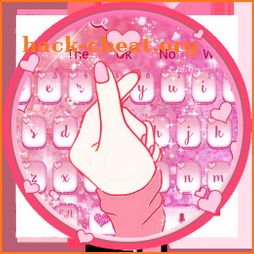 Cute Finger Love Heart Keyboard Theme icon