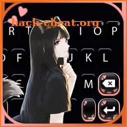 Cute Girl Anime Keyboard Background icon