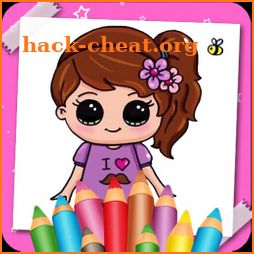 Cute Girl Coloring Book icon