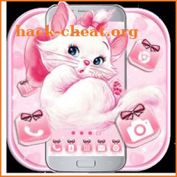 Cute Girlish Kitty Themes HD Wallpapers 3D icons icon