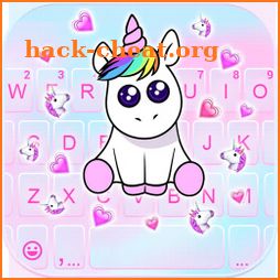 Cute Girly Unicorn Keyboard Background icon