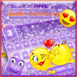 Cute Glitter Emoji Keyboard Theme icon