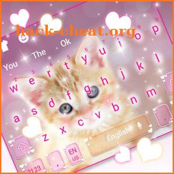 Cute Glowing Kitty Keyboard Theme icon