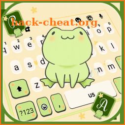 Cute Green Frog Keyboard Background icon