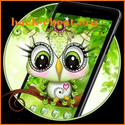 Cute Green Owl Theme icon