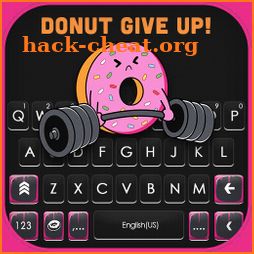 Cute Gym Donut Keyboard Background icon