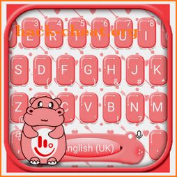 Cute Hippo Keyboard Theme icon