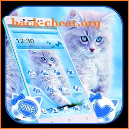 Cute Ice Blue Cat Theme icon