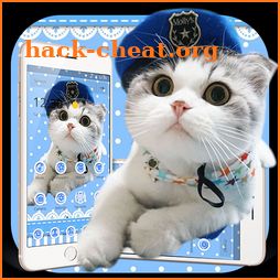 Cute Kitty Theme with Uniform Hat icon