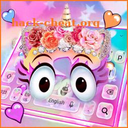 Cute Love Rainbow Unicorn Keyboard icon