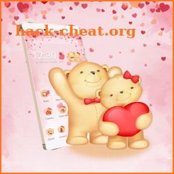 Cute Lovely Teddy Couple Gravity Theme icon