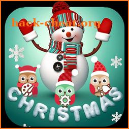 Cute Merry Christmas Snowman Theme icon