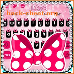 Cute Pink Bowknot Keyboard Theme icon