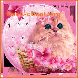Cute Pink Kitty Love Keyboard Theme icon