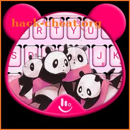 Cute Pink Lovely Panda Keyboard Theme icon