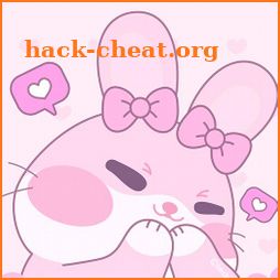 [임샤인] 러블리 핑크 토끼 카카오톡 테마 (cute pink rabbit) icon