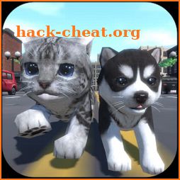 Cute Pocket Cat And Puppy 3D icon