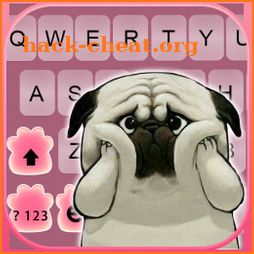 Cute Pug Puppy Keyboard Background icon