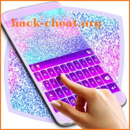 Cute Purple Glitter Keyboard icon