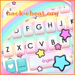 Cute Rainbow Stars Keyboard Background icon