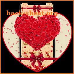 Cute Red Bunch Of Hearts Theme icon