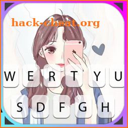 Cute Selfie Girl Keyboard Theme icon