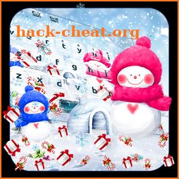 Cute Snow Man Gravity Keyboard Theme icon